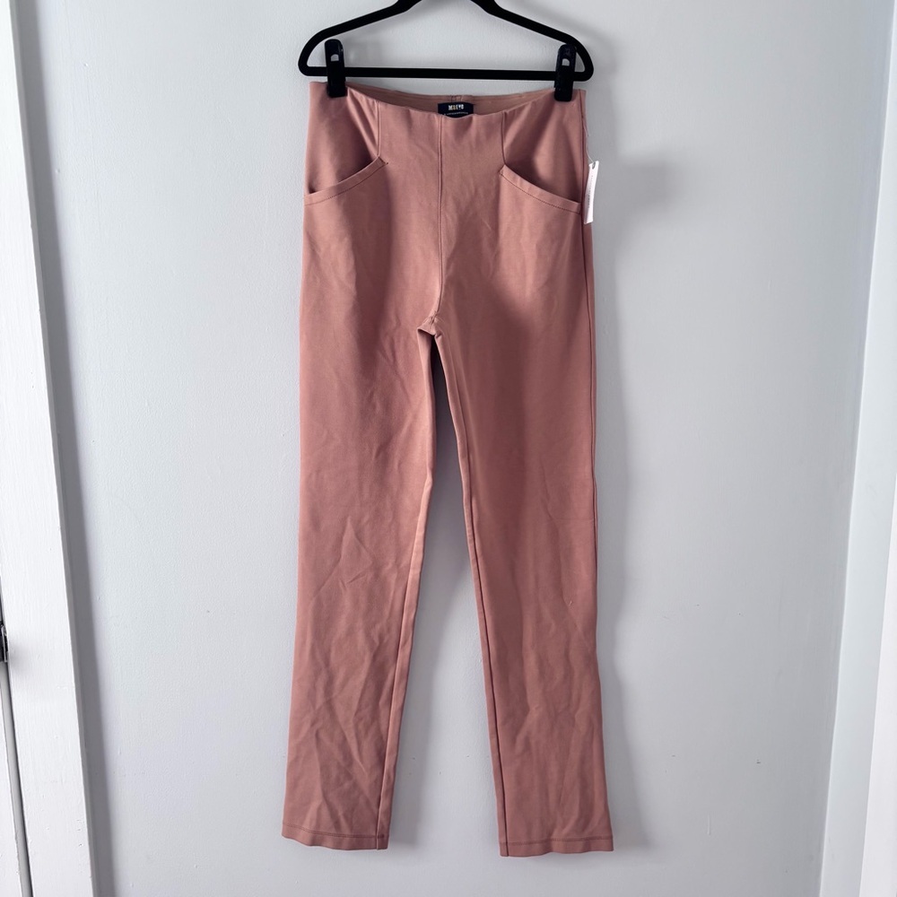 Maeve NWT Split-Hem Straight Leg Pants Pull-On Stretch High-Rise Anthropologie